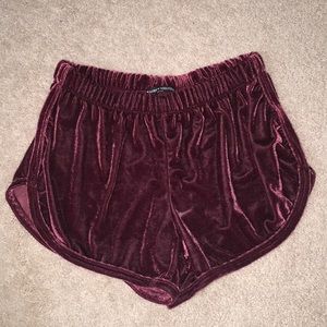 Brandy velvet shorts